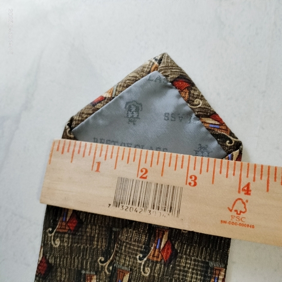 Robert Talbott Best Of Class Necktie Brown Abstract Hand sewn Men's Tie - Picture 7 of 8